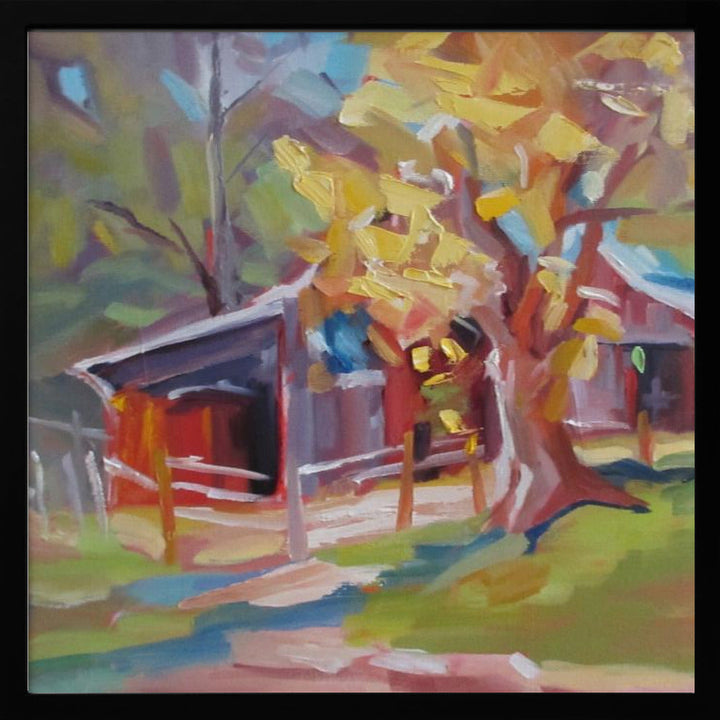 Old Barn - Square Stretched Canvas, Poster or Fine Art Print I Heart Wall Art