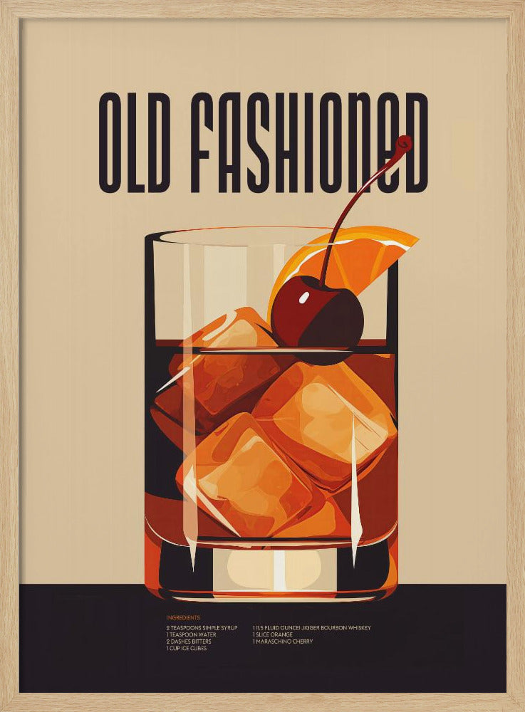 Old Fashioned - Stretched Canvas, Poster or Fine Art Print I Heart Wall Art