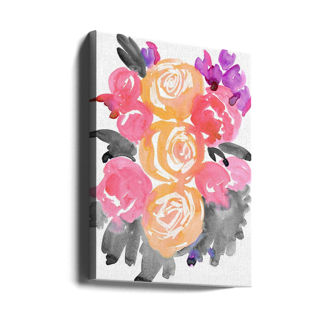 Olympe florals I - Stretched Canvas, Poster or Fine Art Print I Heart Wall Art