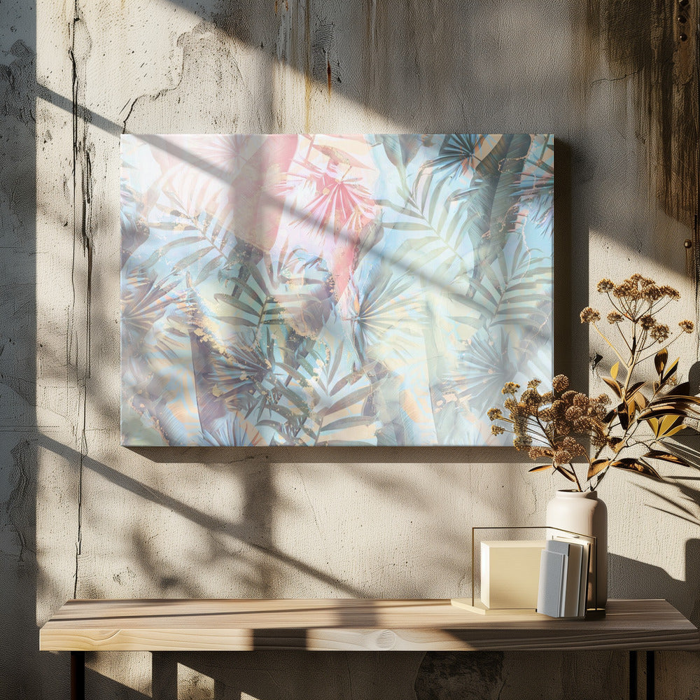 Ombre090floral - Stretched Canvas, Poster or Fine Art Print I Heart Wall Art