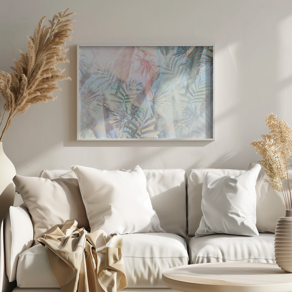 Ombre090floral - Stretched Canvas, Poster or Fine Art Print I Heart Wall Art