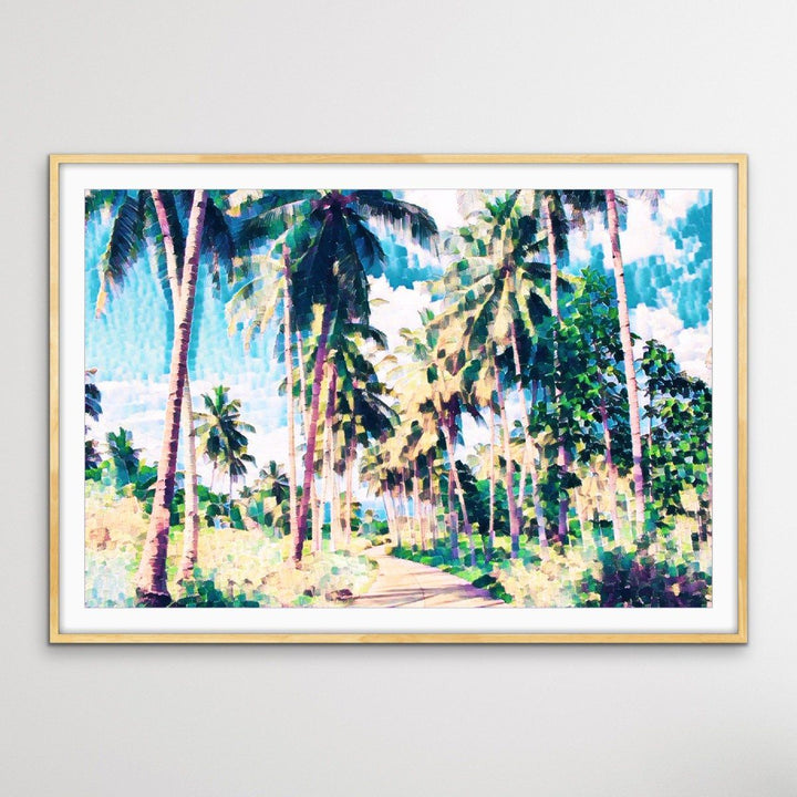 On The Island - Tropical Palm Tree Print Available On Canvas or Paper - I Heart Wall Art