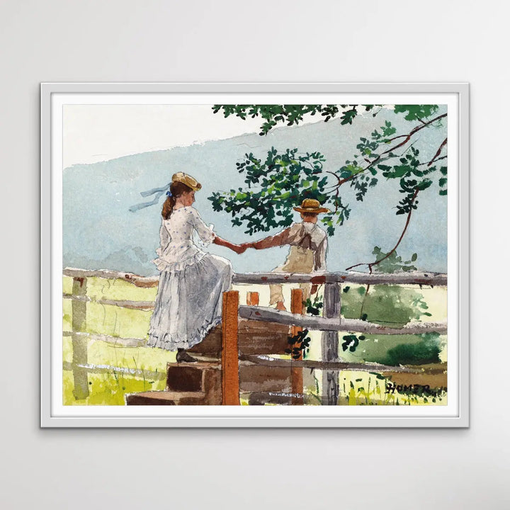 On The Stile by Winslow Homer - Print Of Original Painting I Heart Wall Art Australia 