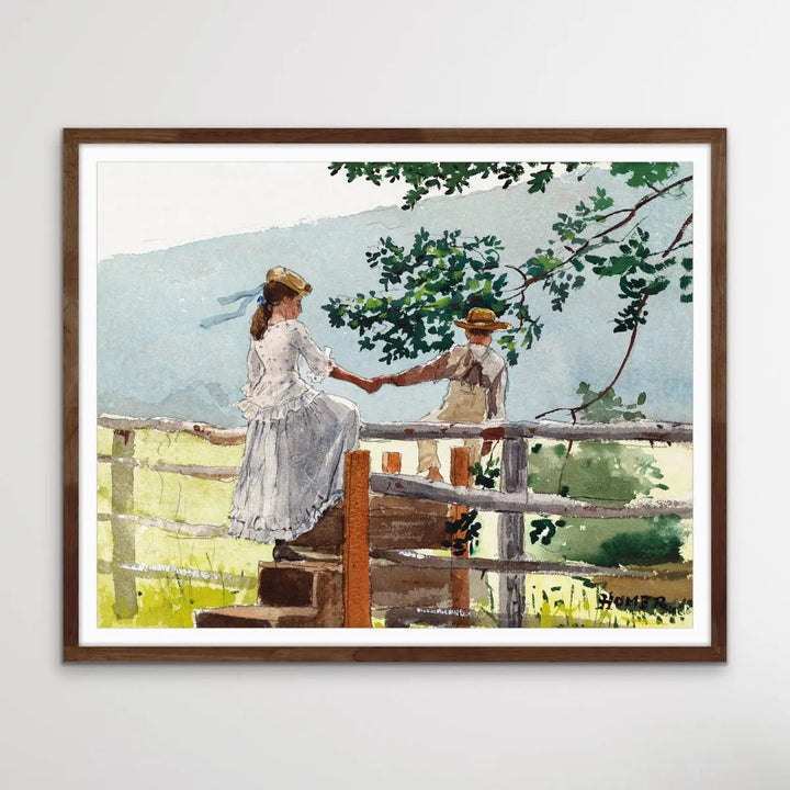 On The Stile by Winslow Homer - Print Of Original Painting I Heart Wall Art Australia 