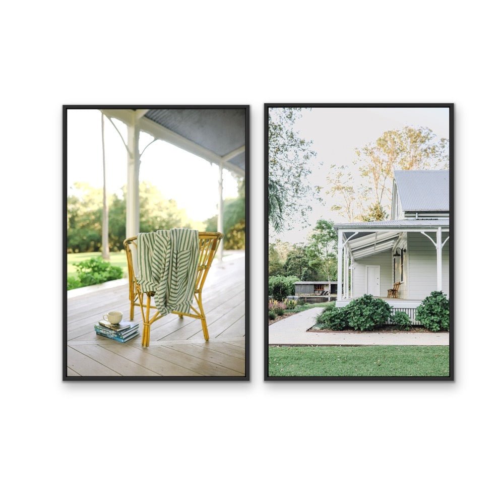On The Verandah - Two Piece Australian Landscape Photographic Print Set by Edwina Cameron - I Heart Wall Art - Poster Print, Canvas Print or Framed Art Print