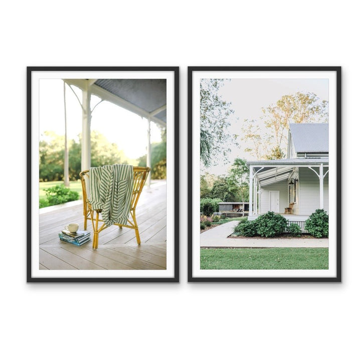 On The Verandah - Two Piece Australian Landscape Photographic Print Set by Edwina Cameron - I Heart Wall Art - Poster Print, Canvas Print or Framed Art Print