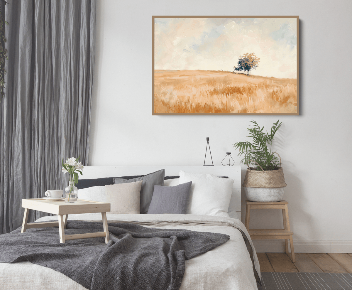 One Tree Plaine - Country Landscape Stretched Canvas or Fine Art Print - I Heart Wall Art - Poster Print, Canvas Print or Framed Art Print