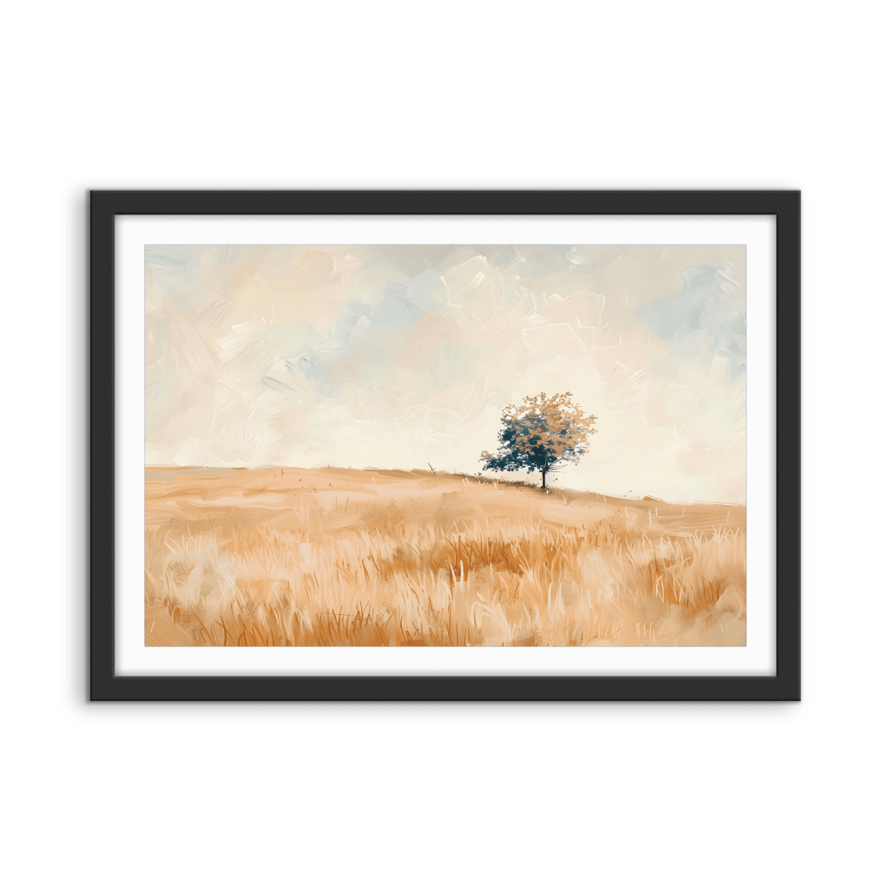 One Tree Plaine - Country Landscape Stretched Canvas or Fine Art Print - I Heart Wall Art - Poster Print, Canvas Print or Framed Art Print