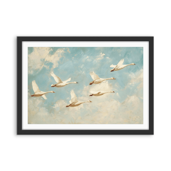 One with the Flock - Birds in the Sky, Stretched Canvas or Wall Art Print - I Heart Wall Art - Poster Print, Canvas Print or Framed Art Print