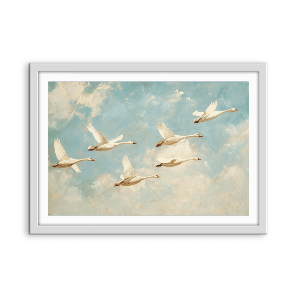 One with the Flock - Birds in the Sky, Stretched Canvas or Wall Art Print - I Heart Wall Art - Poster Print, Canvas Print or Framed Art Print