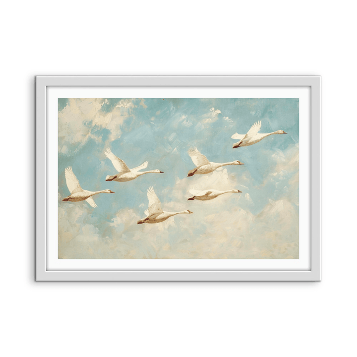 One with the Flock - Birds in the Sky, Stretched Canvas or Wall Art Print - I Heart Wall Art - Poster Print, Canvas Print or Framed Art Print