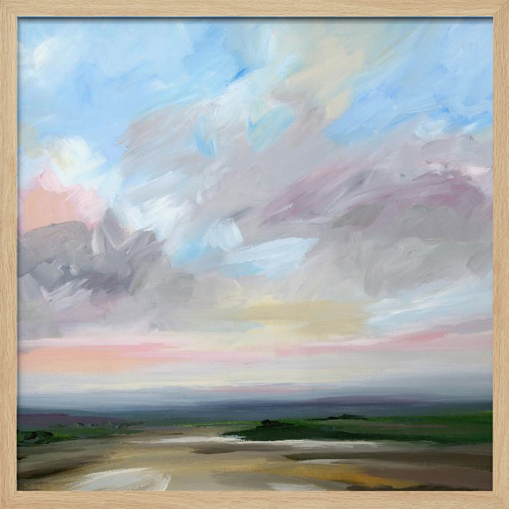 Open Road - Square Stretched Canvas, Poster or Fine Art Print I Heart Wall Art