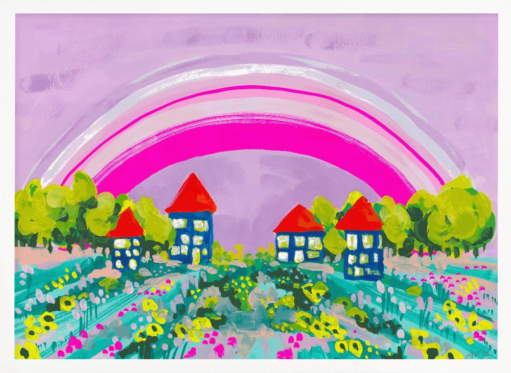 Opera Rose Rainbow - Stretched Canvas, Poster or Fine Art Print I Heart Wall Art