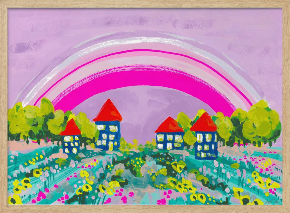 Opera Rose Rainbow - Stretched Canvas, Poster or Fine Art Print I Heart Wall Art