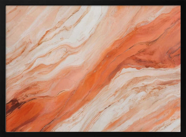 Orange Marble Flow - Stretched Canvas, Poster or Fine Art Print - I Heart Wall Art - Poster Print, Canvas Print or Framed Art Print