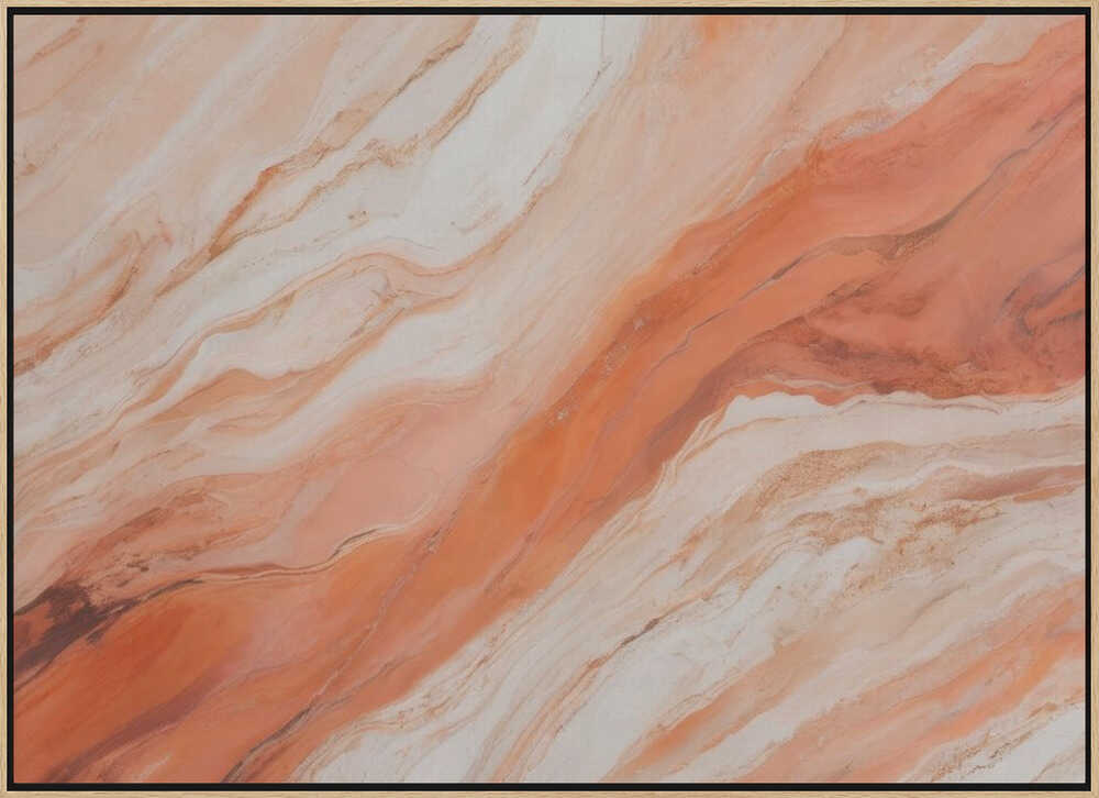 Orange Marble Flow - Stretched Canvas, Poster or Fine Art Print - I Heart Wall Art - Poster Print, Canvas Print or Framed Art Print