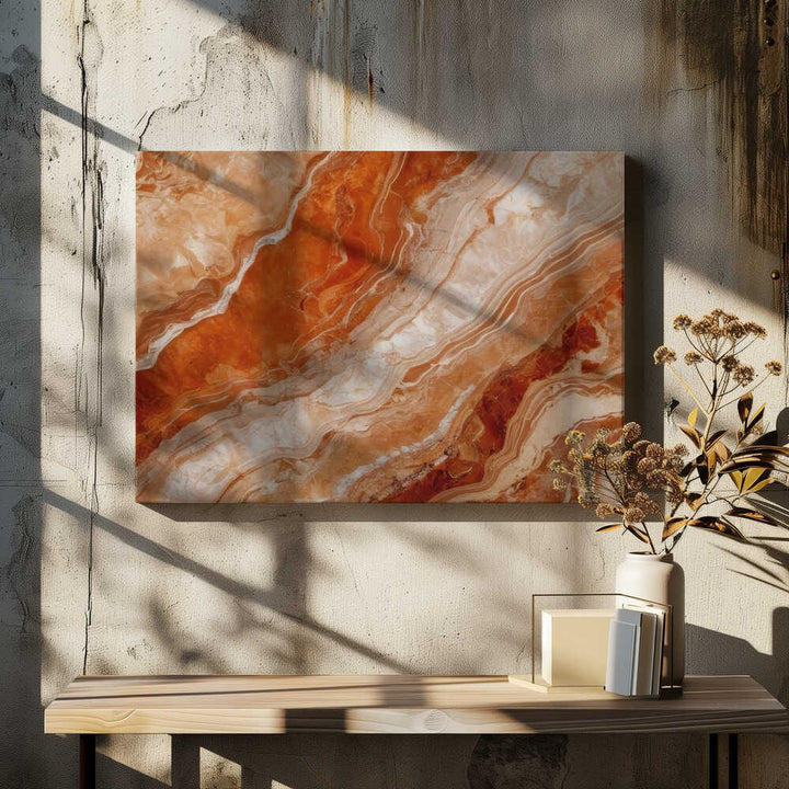 Orange Onyx Layers - Stretched Canvas, Poster or Fine Art Print - I Heart Wall Art - Poster Print, Canvas Print or Framed Art Print