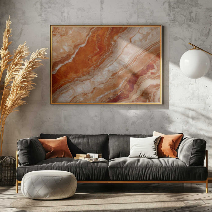 Orange Onyx Layers - Stretched Canvas, Poster or Fine Art Print - I Heart Wall Art - Poster Print, Canvas Print or Framed Art Print