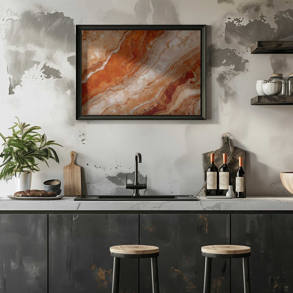 Orange Onyx Layers - Stretched Canvas, Poster or Fine Art Print - I Heart Wall Art - Poster Print, Canvas Print or Framed Art Print