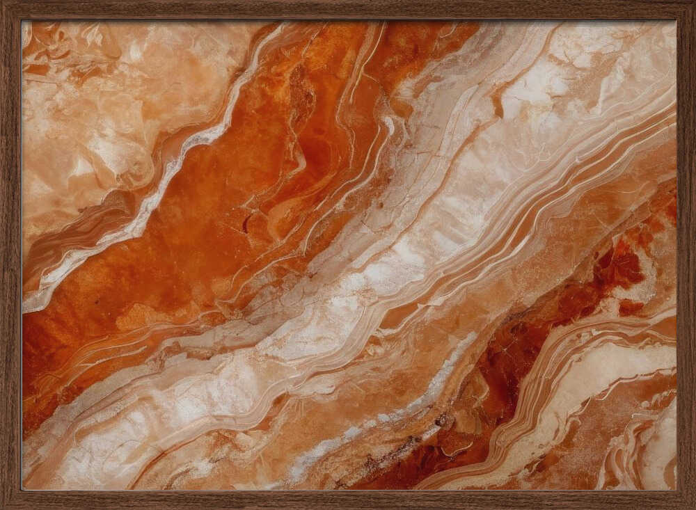Orange Onyx Layers - Stretched Canvas, Poster or Fine Art Print - I Heart Wall Art - Poster Print, Canvas Print or Framed Art Print