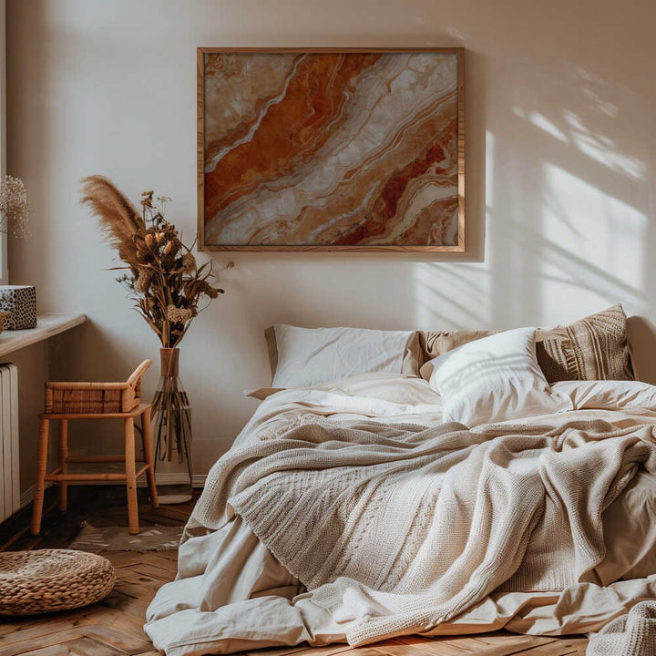 Orange Onyx Layers - Stretched Canvas, Poster or Fine Art Print - I Heart Wall Art - Poster Print, Canvas Print or Framed Art Print
