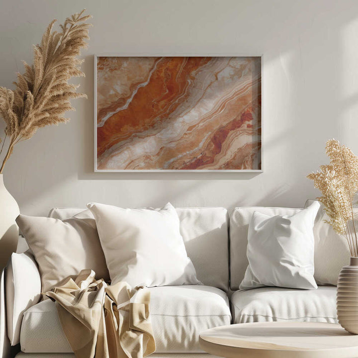 Orange Onyx Layers - Stretched Canvas, Poster or Fine Art Print - I Heart Wall Art - Poster Print, Canvas Print or Framed Art Print
