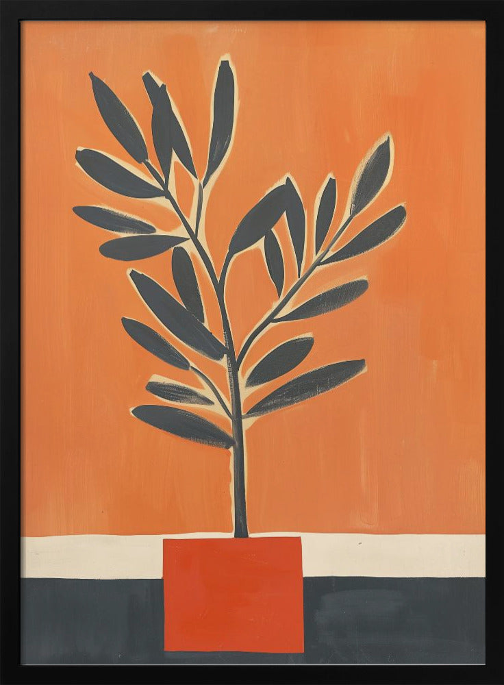 Orange Plant - Stretched Canvas, Poster or Fine Art Print I Heart Wall Art