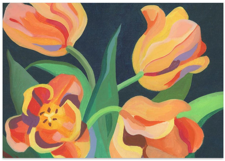 Orange Tulpaner - Stretched Canvas, Poster or Fine Art Print - I Heart Wall Art - Poster Print, Canvas Print or Framed Art Print