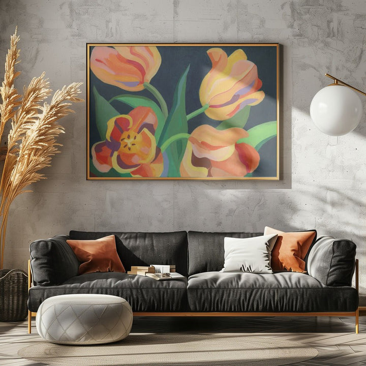 Orange Tulpaner - Stretched Canvas, Poster or Fine Art Print - I Heart Wall Art - Poster Print, Canvas Print or Framed Art Print
