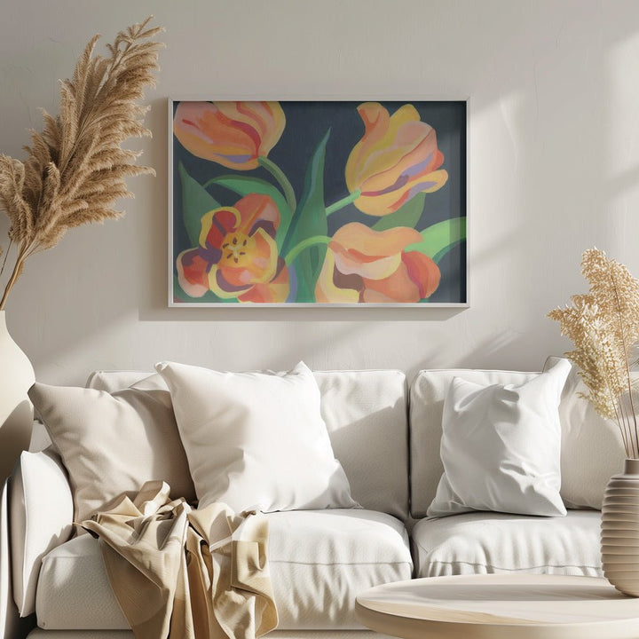 Orange Tulpaner - Stretched Canvas, Poster or Fine Art Print - I Heart Wall Art - Poster Print, Canvas Print or Framed Art Print