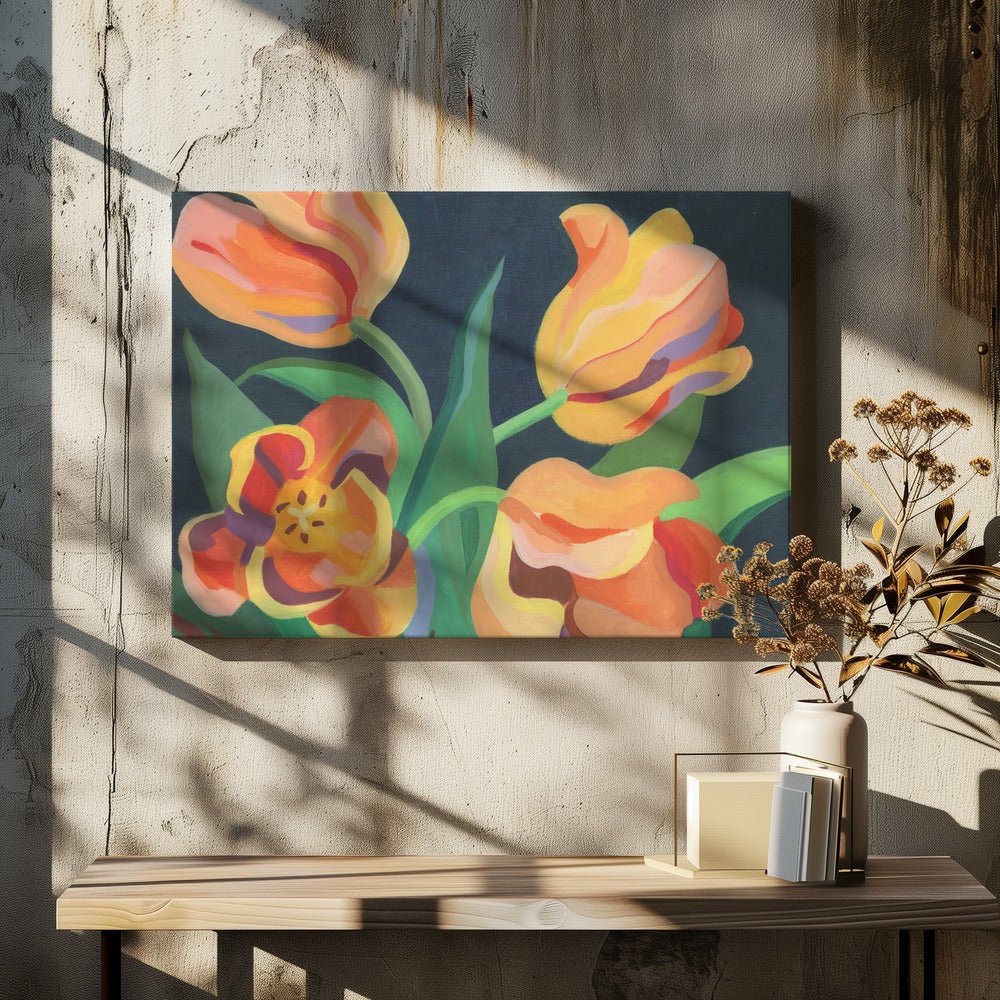 Orange Tulpaner - Stretched Canvas, Poster or Fine Art Print - I Heart Wall Art - Poster Print, Canvas Print or Framed Art Print
