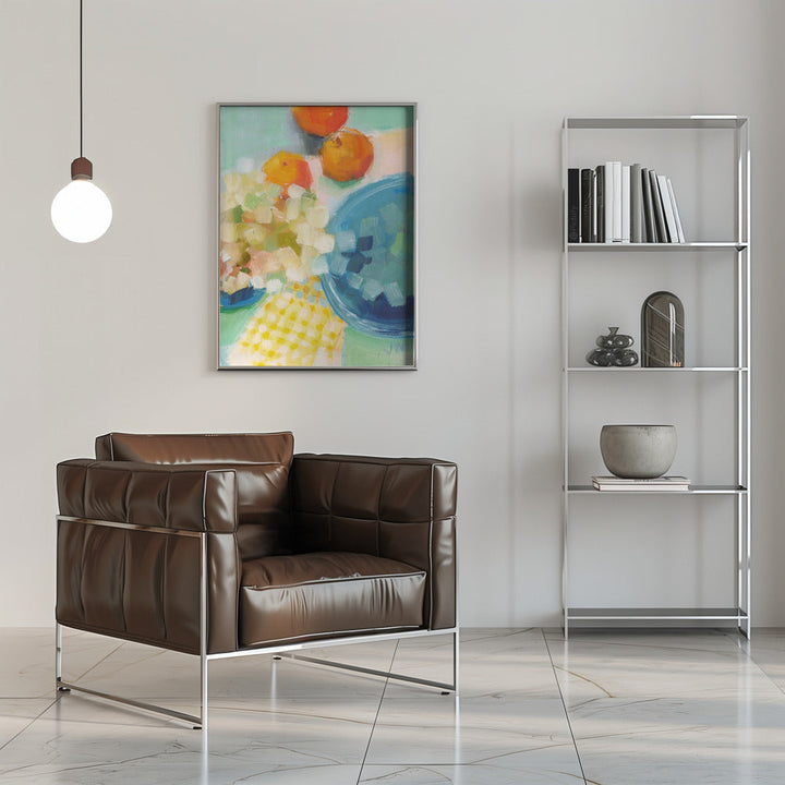 Oranges and Hydrangea - Stretched Canvas, Poster or Fine Art Print I Heart Wall Art