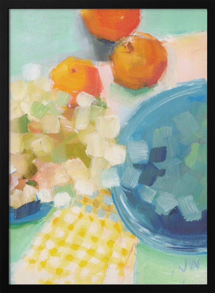 Oranges and Hydrangea - Stretched Canvas, Poster or Fine Art Print I Heart Wall Art
