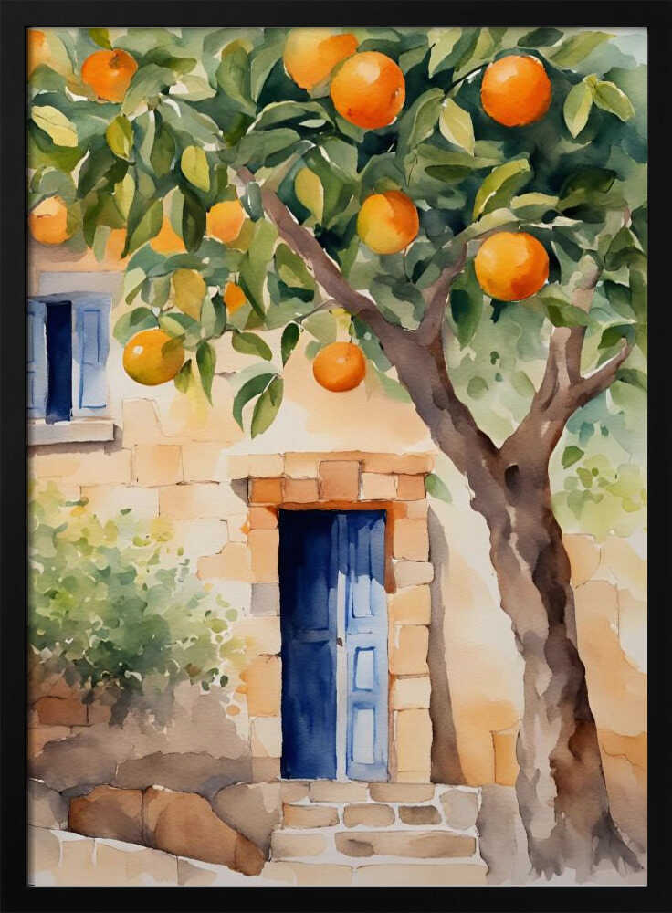 Orangetree - Stretched Canvas, Poster or Fine Art Print - I Heart Wall Art - Poster Print, Canvas Print or Framed Art Print