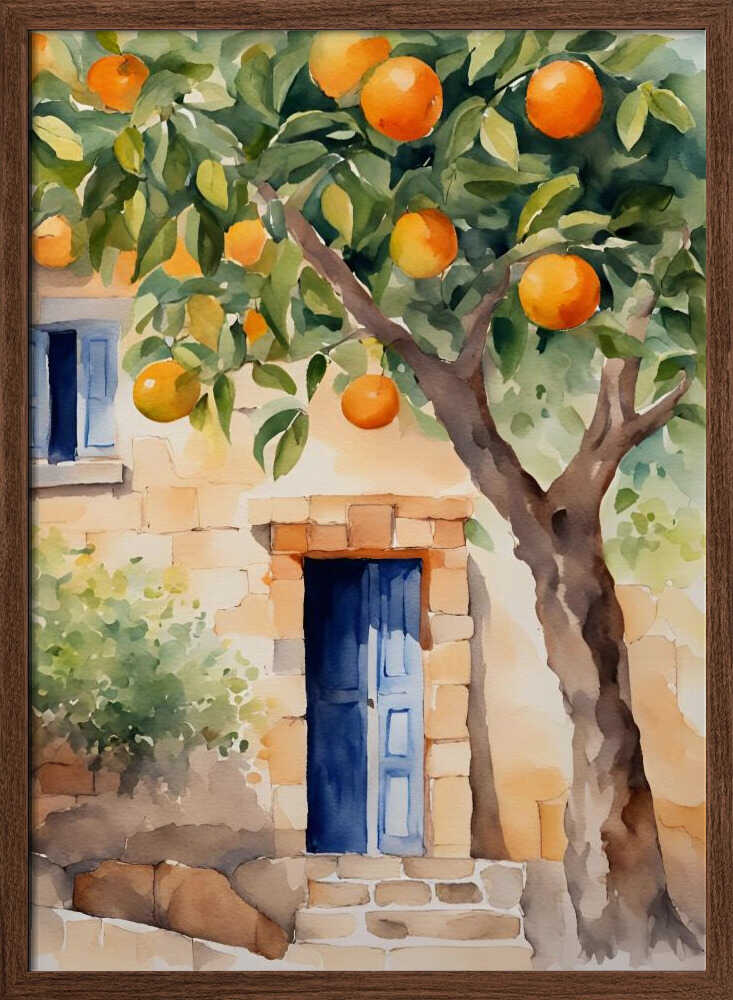 Orangetree - Stretched Canvas, Poster or Fine Art Print - I Heart Wall Art - Poster Print, Canvas Print or Framed Art Print
