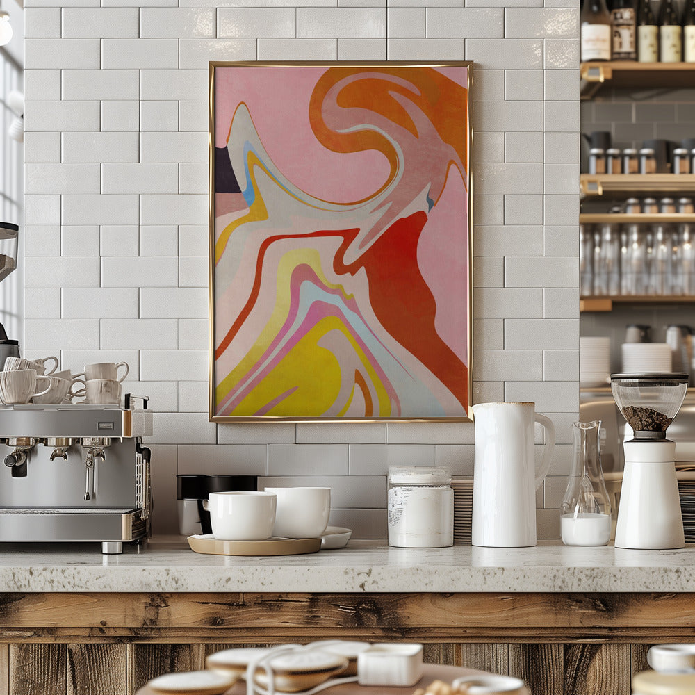 Organic Bauhaus Waved2 - Stretched Canvas, Poster or Fine Art Print I Heart Wall Art