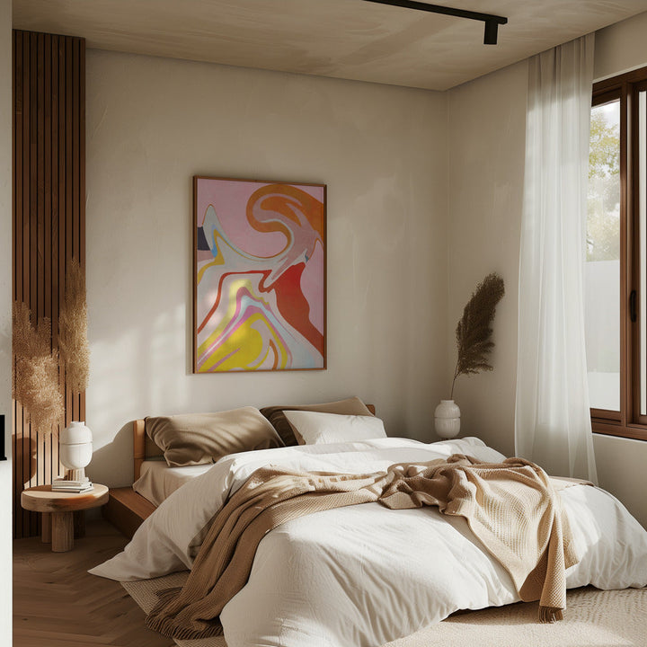 Organic Bauhaus Waved2 - Stretched Canvas, Poster or Fine Art Print I Heart Wall Art