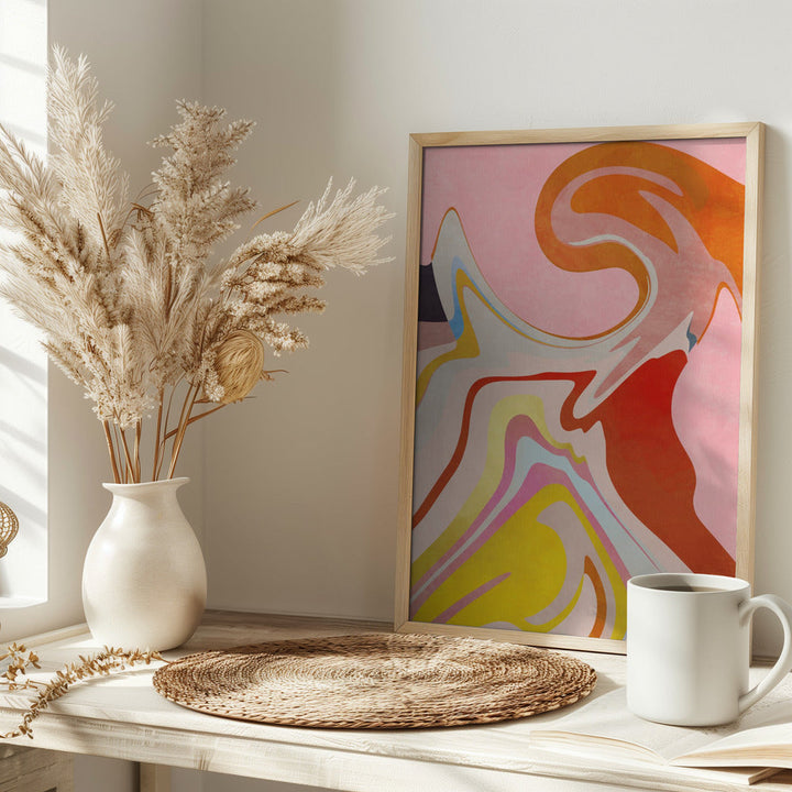 Organic Bauhaus Waved2 - Stretched Canvas, Poster or Fine Art Print I Heart Wall Art