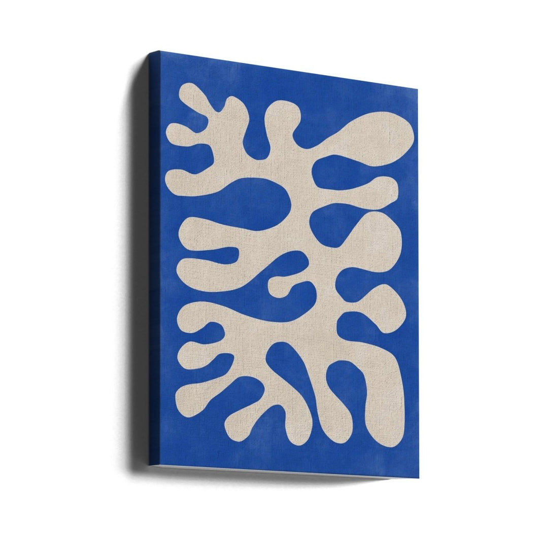 Organic Blue Shapes - Stretched Canvas, Poster or Fine Art Print - I Heart Wall Art - Poster Print, Canvas Print or Framed Art Print