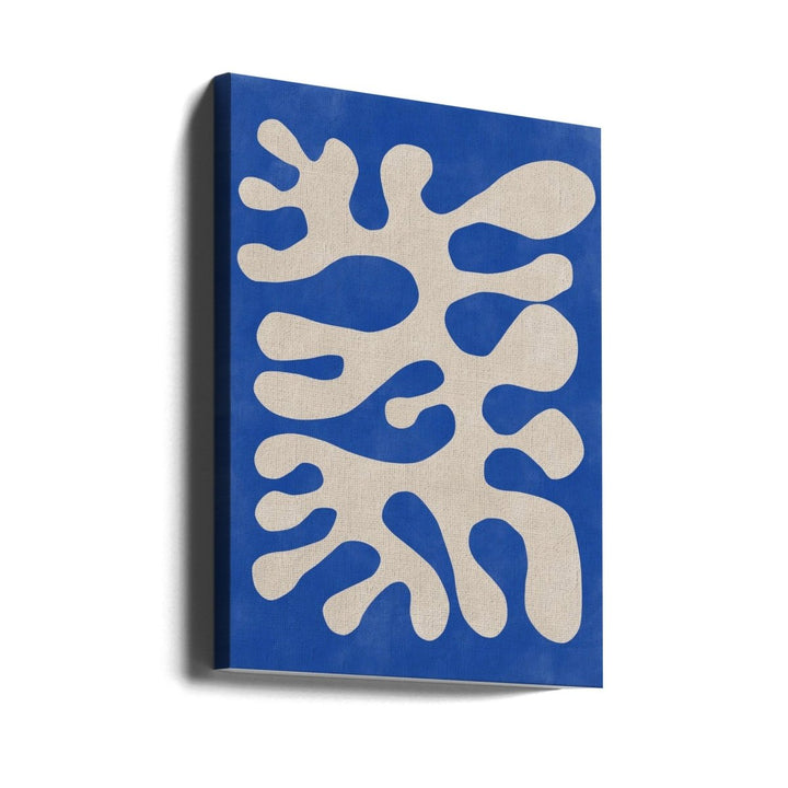 Organic Blue Shapes - Stretched Canvas, Poster or Fine Art Print - I Heart Wall Art - Poster Print, Canvas Print or Framed Art Print