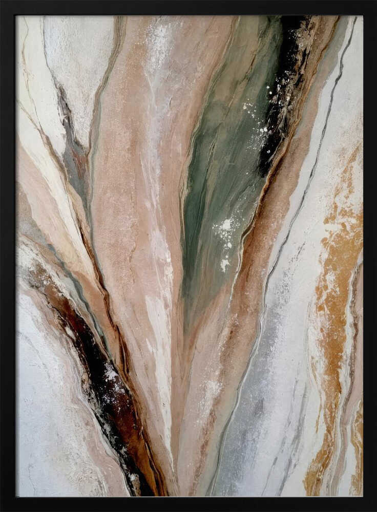 Organic Mineral Flow - Stretched Canvas, Poster or Fine Art Print - I Heart Wall Art - Poster Print, Canvas Print or Framed Art Print