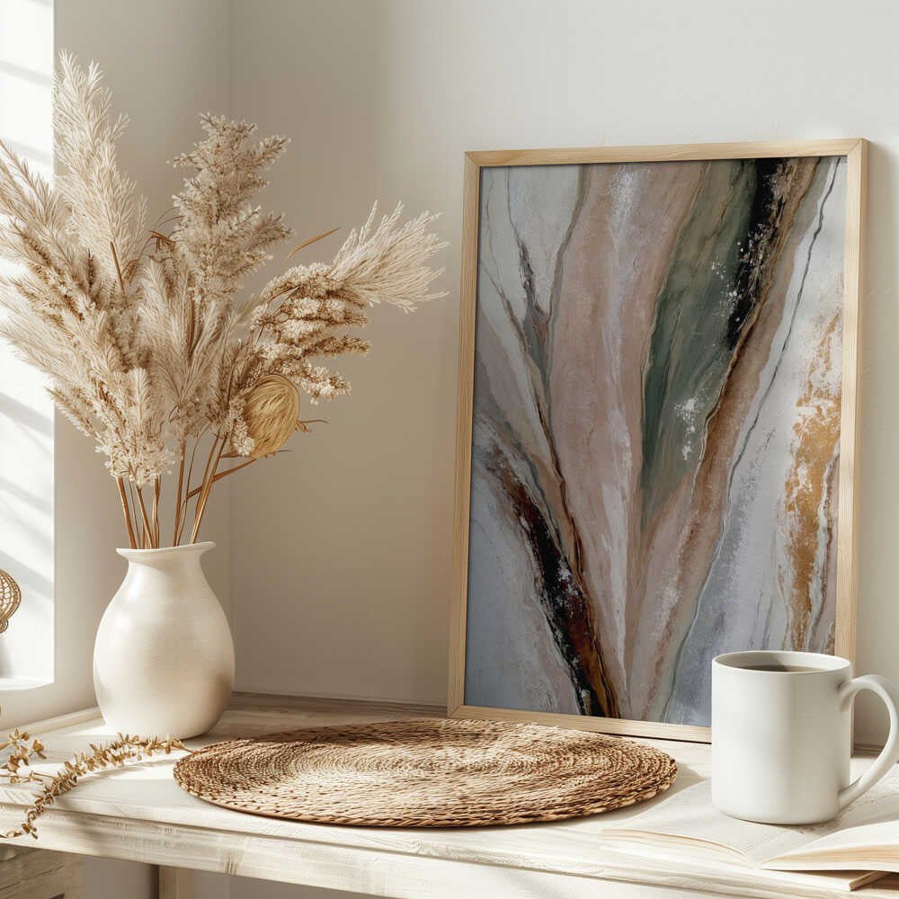 Organic Mineral Flow - Stretched Canvas, Poster or Fine Art Print - I Heart Wall Art - Poster Print, Canvas Print or Framed Art Print