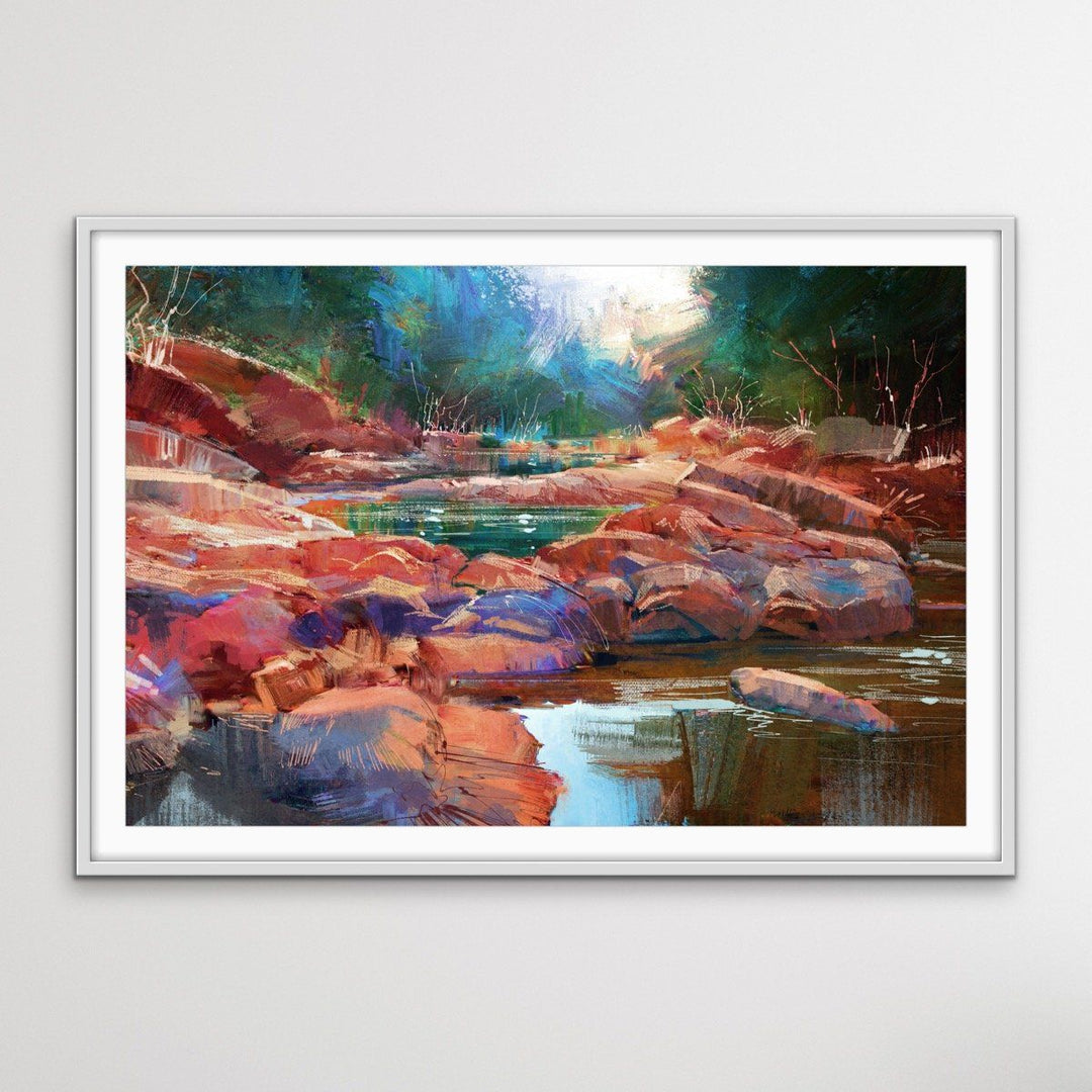 Outback Oasis - Australian Landscape Canvas or Abstract Art - I Heart Wall Art
