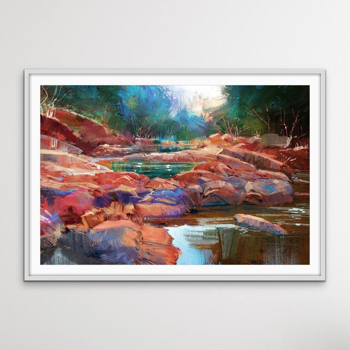 Outback Oasis - Australian Landscape Canvas or Abstract Art - I Heart Wall Art