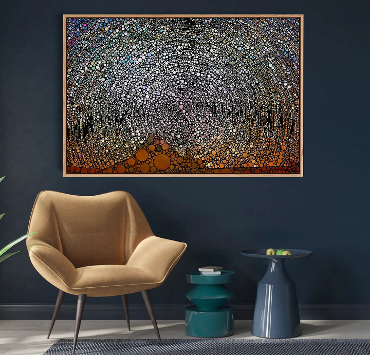Outback Sky - Outback Starry Night Spotty Circle Print Canvas or Abstract Art I Heart Wall Art Australia 