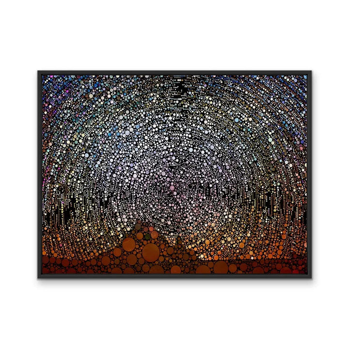 Outback Sky - Outback Starry Night Spotty Circle Print Canvas or Abstract Art I Heart Wall Art Australia 