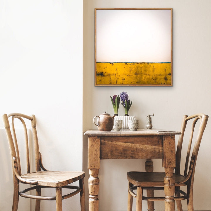 Outback - Square Abstract Golden Landscape Wall Art Canvas Print - I Heart Wall Art