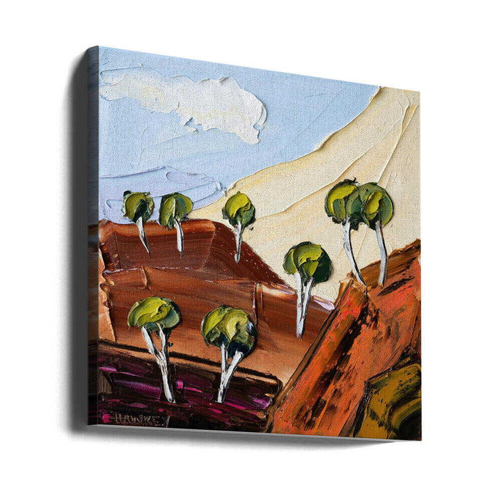 Textured Outback Trees - Square Stretched Canvas, Poster or Fine Art Print by Angela Hawkey - I Heart Wall Art - Poster Print, Canvas Print or Framed Art Print