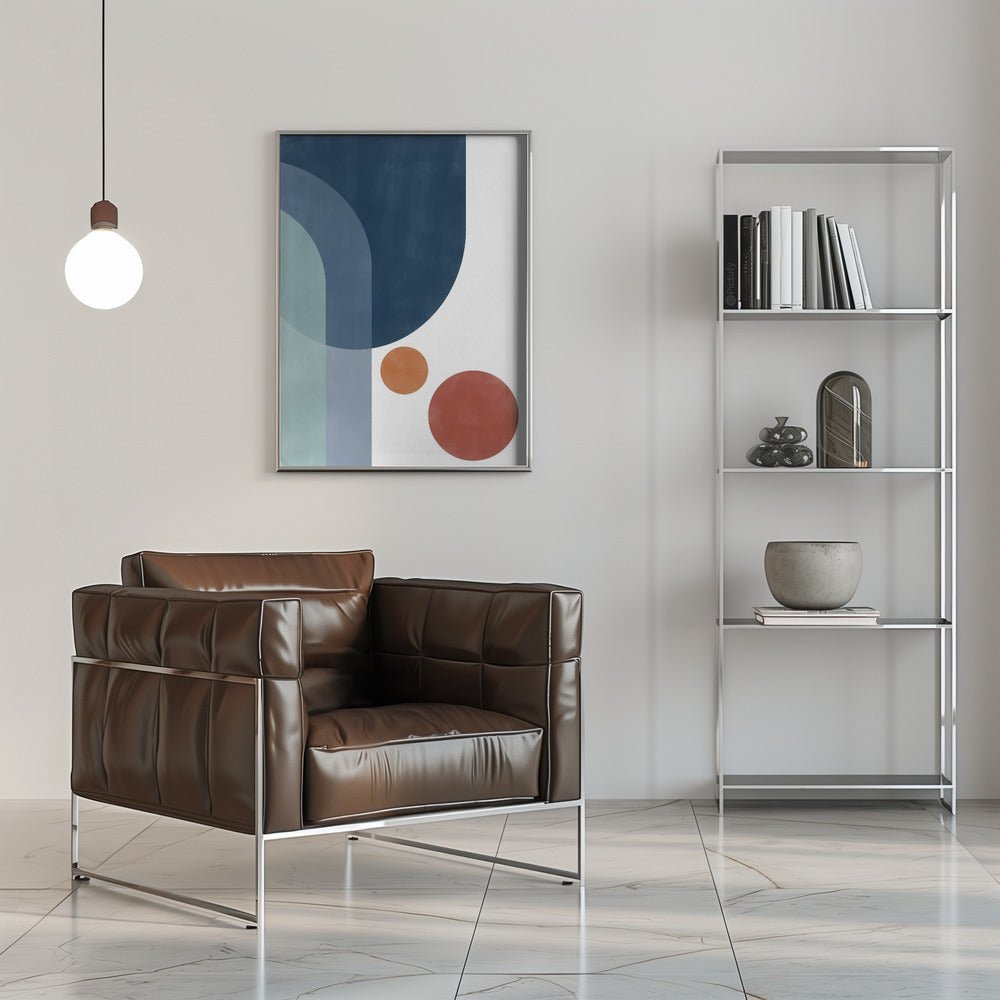 Overlapping Circles And Arches - Stretched Canvas, Poster or Fine Art Print - I Heart Wall Art - Poster Print, Canvas Print or Framed Art Print