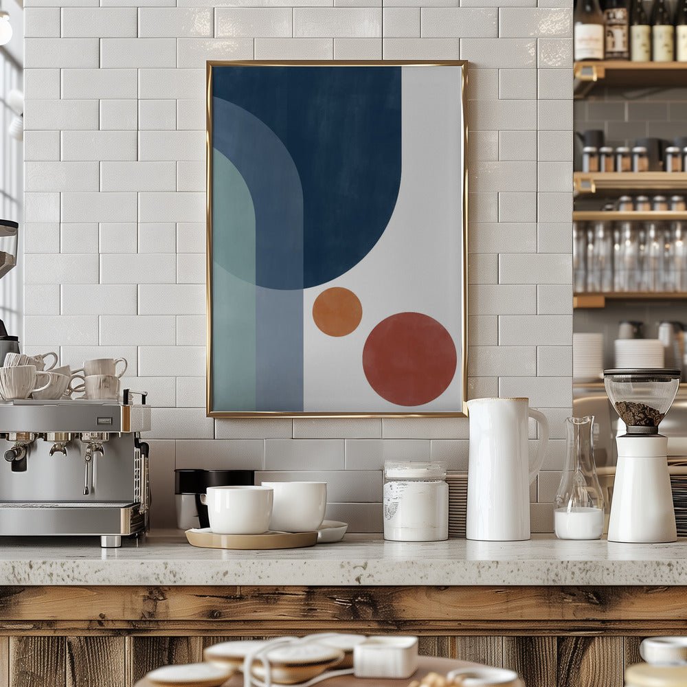 Overlapping Circles And Arches - Stretched Canvas, Poster or Fine Art Print - I Heart Wall Art - Poster Print, Canvas Print or Framed Art Print